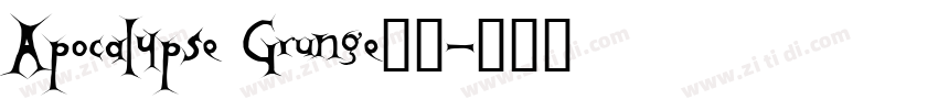 Apocalypse Grunge字体字体转换